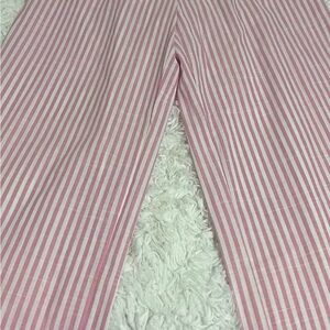 Pink and White Striped Pants